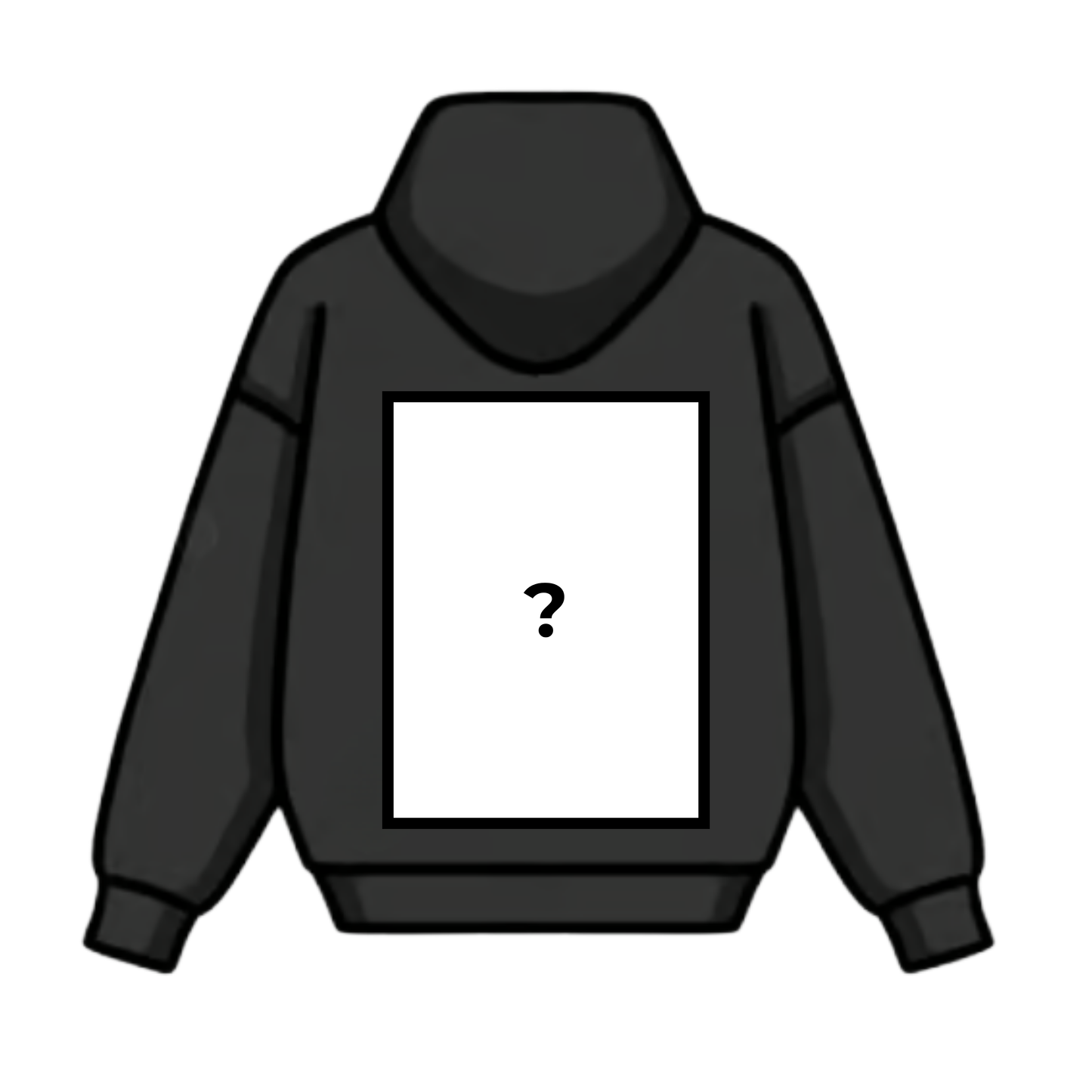 Felpa nera con cappuccio - Personalizzabile Box Back