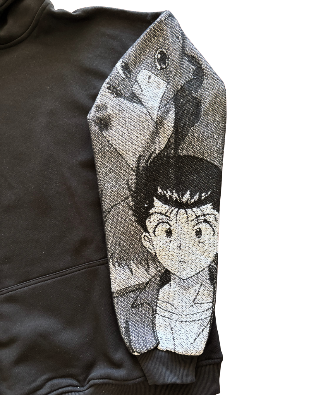 Felpa nera con cappuccio - "Yusuke" - Yu Yu Hakusho