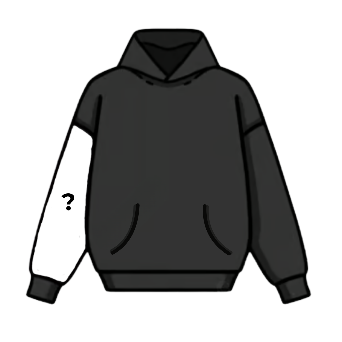 Felpa nera con cappuccio - Personalizzabile