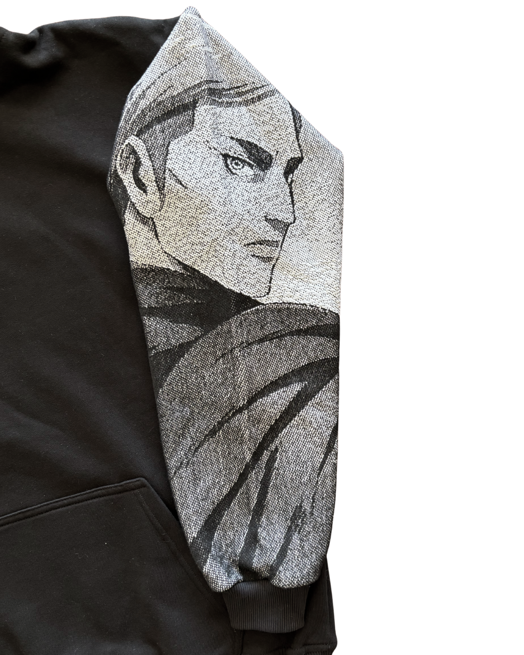 Felpa nera con cappuccio - "Erwin" - Attack on Titan