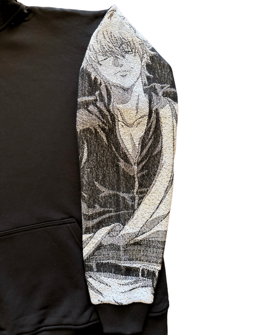 Felpa nera con cappuccio - "Gintoki" - Gintama