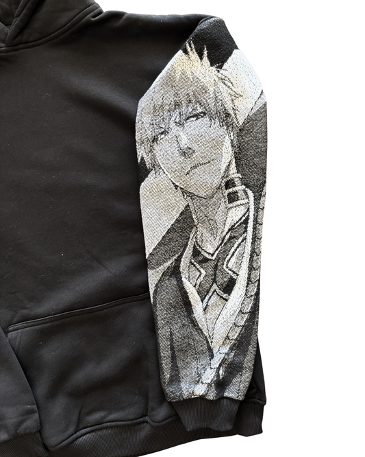 Felpa nera con cappuccio - "Ichigo" - Bleach