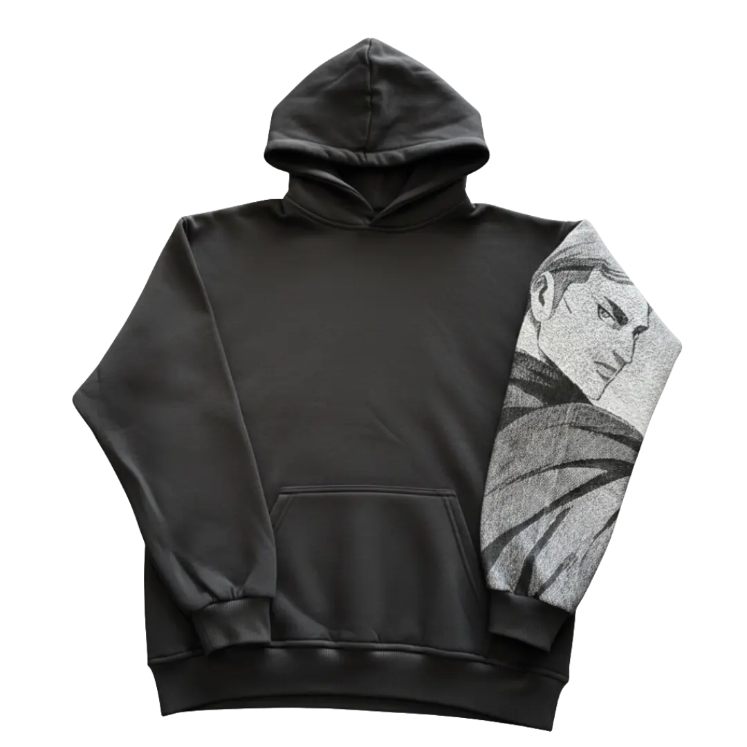 Felpa nera con cappuccio - "Erwin" - Attack on Titan