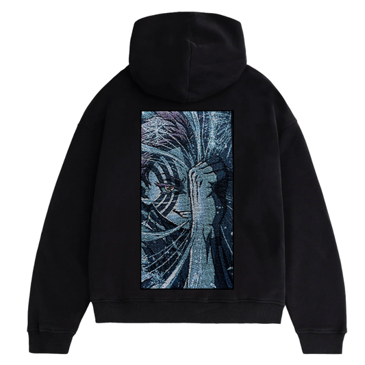 Felpa nera con cappuccio - "Akaza" - Demon Slayer