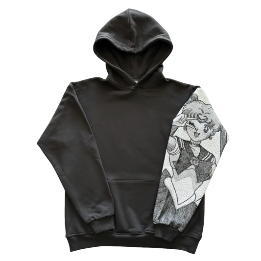 Felpa nera con cappuccio - "Sailor Moon" -  Sailor Moon