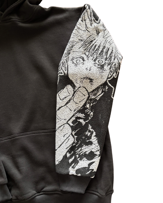 Felpa nera con cappuccio - "Gojo Satoru" - Jujutsu Kaisen