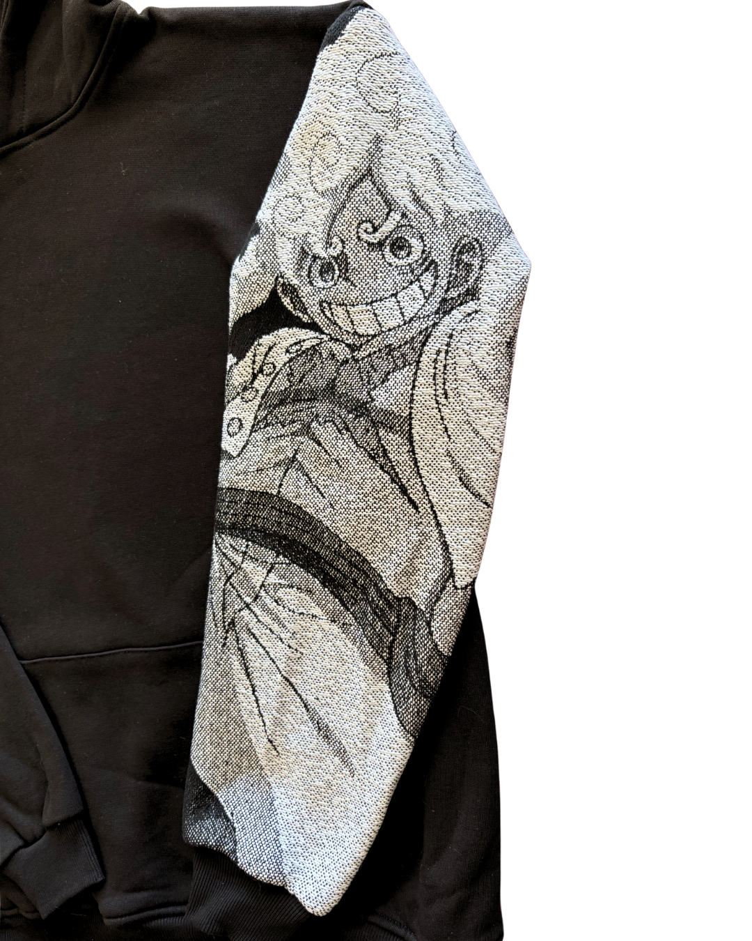 Felpa nera con cappuccio - "Luffy gear 5" - One Piece