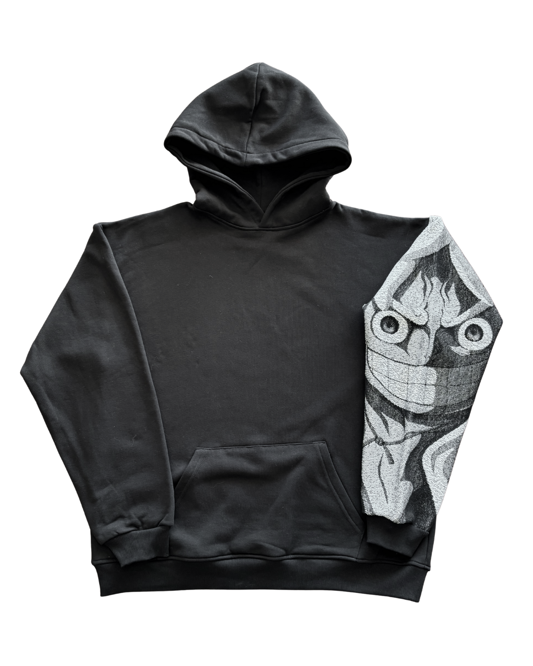 Felpa nera con cappuccio - "Luffy gear 5" - One Piece