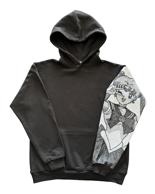 Felpa nera con cappuccio - "Sailor Moon" -  Sailor Moon